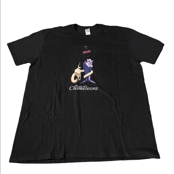 Gildan We Are All Chameleons Punk Rock Black Tee Shirt Ring Spun Size 2XL - Picture 1 of 8
